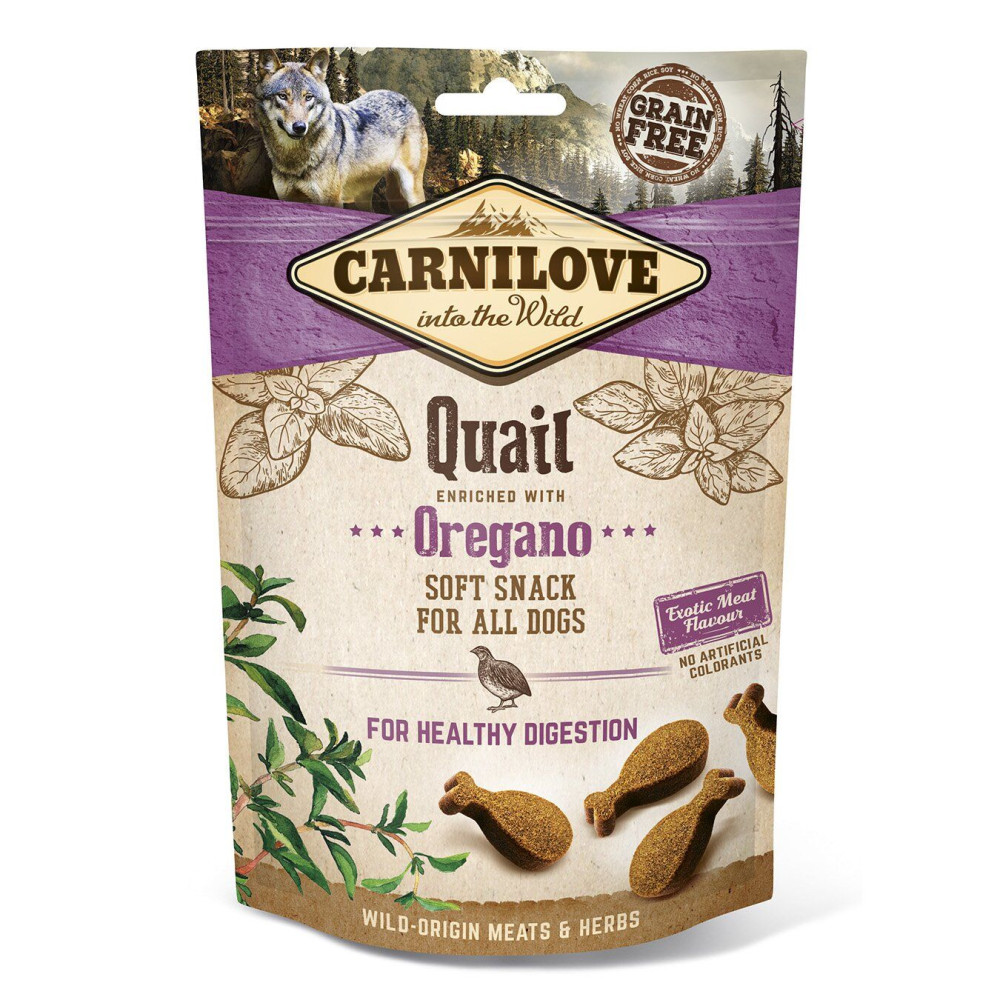 Лакомство для собак Carnilove Quail with Oregano 200 г (для чувствительного пищеварения) дичь и ореган код 111375/7359