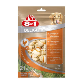 Лакомство для собак 8in1 Delights Кость прессованная XS 7 см, 252 г / 21 шт. (курица) код 660323 /102533