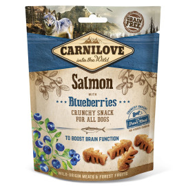 Лакомство для собак Carnilove Salmon with Blueberries 200 г (для улучшения работы мозга) лосось и черника код 100408/8851