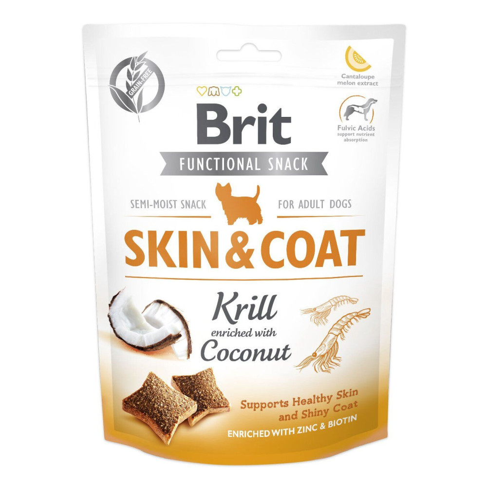 Лакомство для собак Brit Functional Snack Skin & Coat 150 г (для кожи и шерсти) код 111420/9963