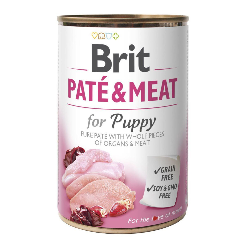 Brit Pate & Meat Chicken 400 г курица и индейка для щенков код 100079/0335