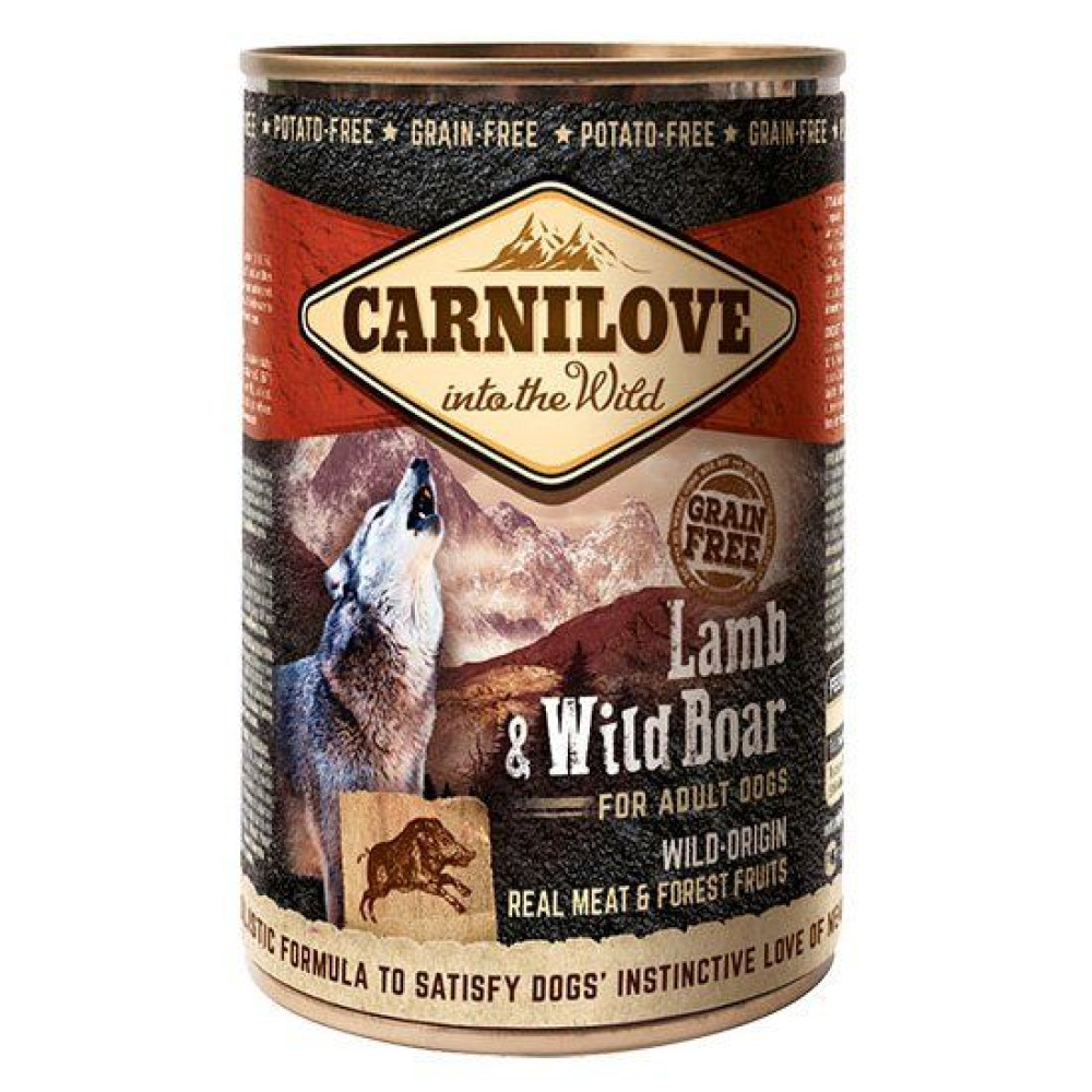 Carnilove Lamb & Wild Boar 400 г ягненок и кабан консервы для собак код 100131/529315