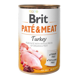 Brit Pate & Meat Turkey 400 г курица и индейка код 100074/0298