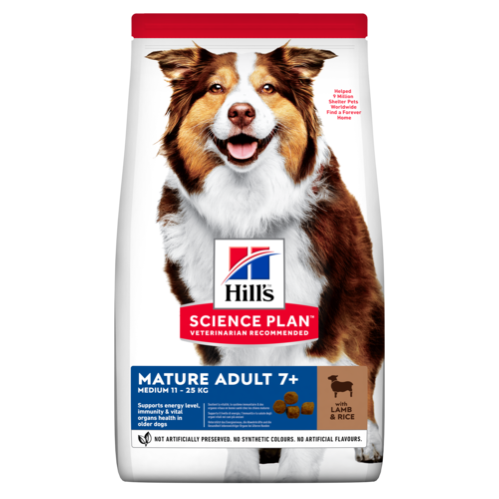 Hill s™ SP Canine Mature Adult Medium Lamb Хилс для стареющих собак медиум Ягненок и Рис 
