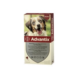BAYER Advantix вес 10-25 кг капли Адвантикс для собак 4пипетки