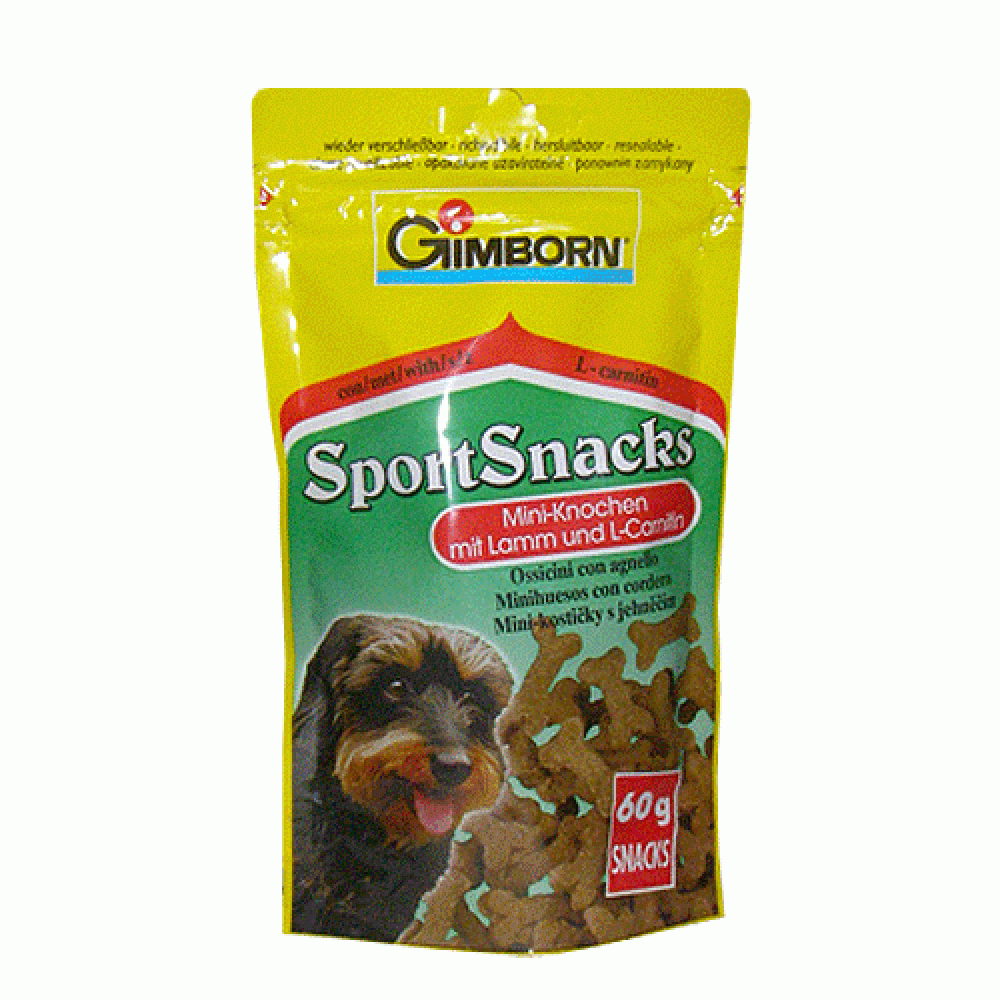 GIMBORN SPORT SNACKS лакомство мини-косточки ягненок 60г 500126