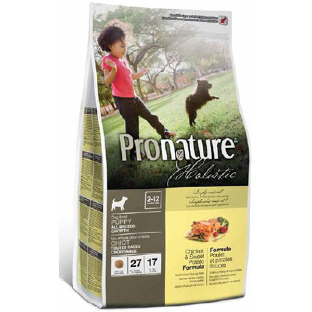 Pronature Holistic КУРИЦА С БАТАТОМ корм для щенков всех пород 