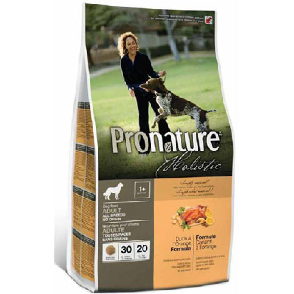 Pronature Holistic УТКА С АПЕЛЬСИНАМИ корм Без Злаков для собак всех пород