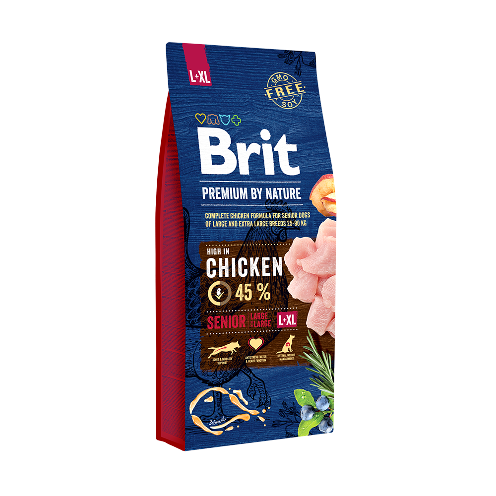 BRIT PREMIUM ADULT  Senior L - XL Брит сеньор Л-ИкСЛ корм для собак 