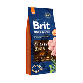 Корм сухой Brit Premium Dog Sport для взрослых собак всех пород.