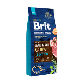 BRIT PREMIUM SENSITIVE ADULT LAMB & RICE Брит сенситив гиппоаллергенный  корм для собак ягненок рис