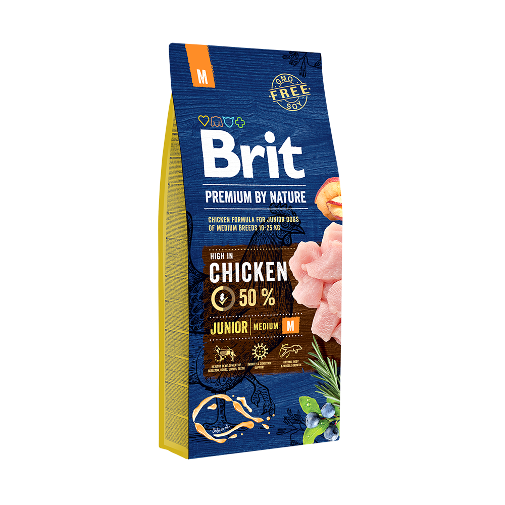 BRIT PREMIUM JUNIOR MEDIUM Брит М корм для щенков и юниоров средних пород