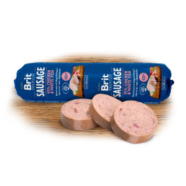 Brit Premium Dog Sausage 800g колбаса с курицей и белой рыбой код100004