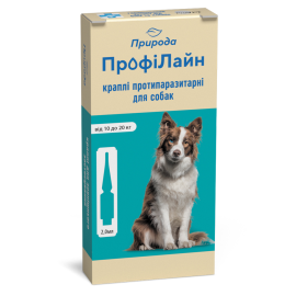 Капли на холку для собак Природа ProVET «ПрофиЛайн» от 10 до 20 кг, 4 пипетки 