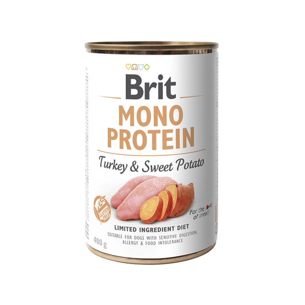 Brit Mono Protein Dog k 400 g с индейкой и бататом код100056/9759