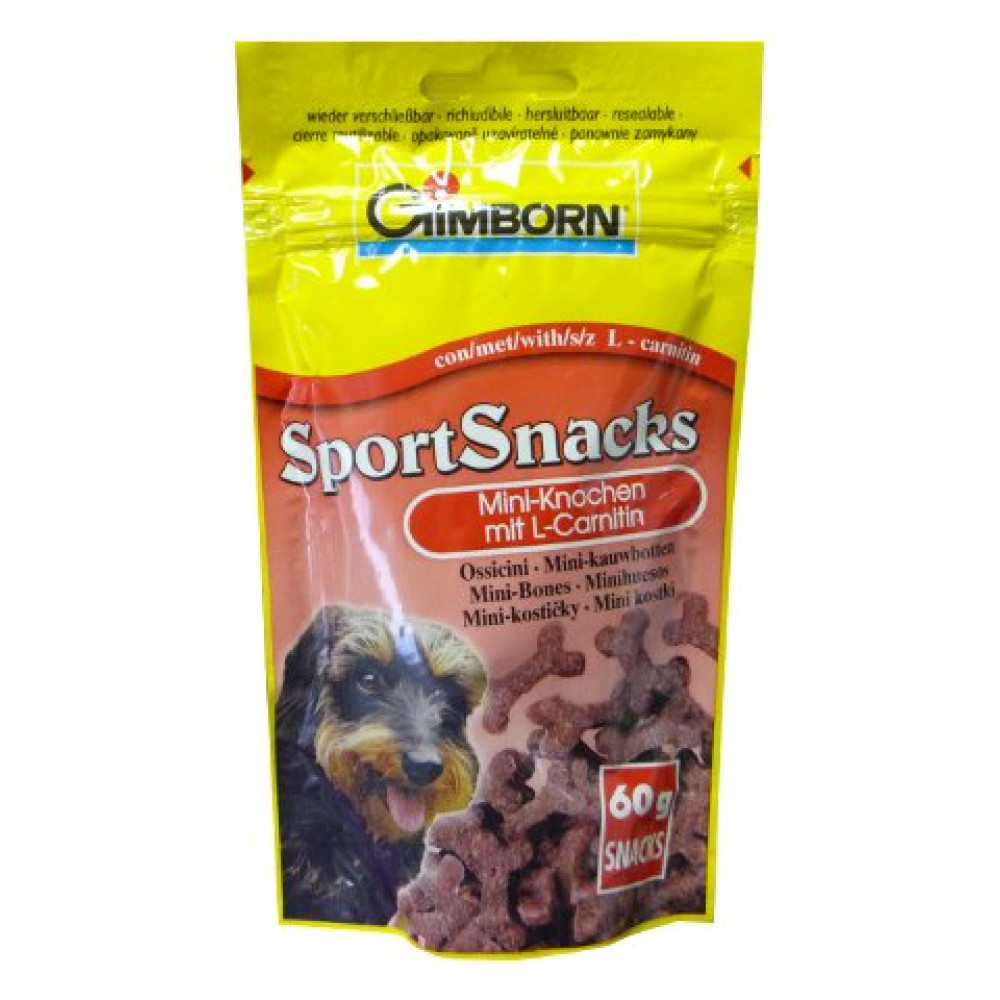 GIMBORN SPORT SNACKS лакомство мини-косточки сайда 60г 500188