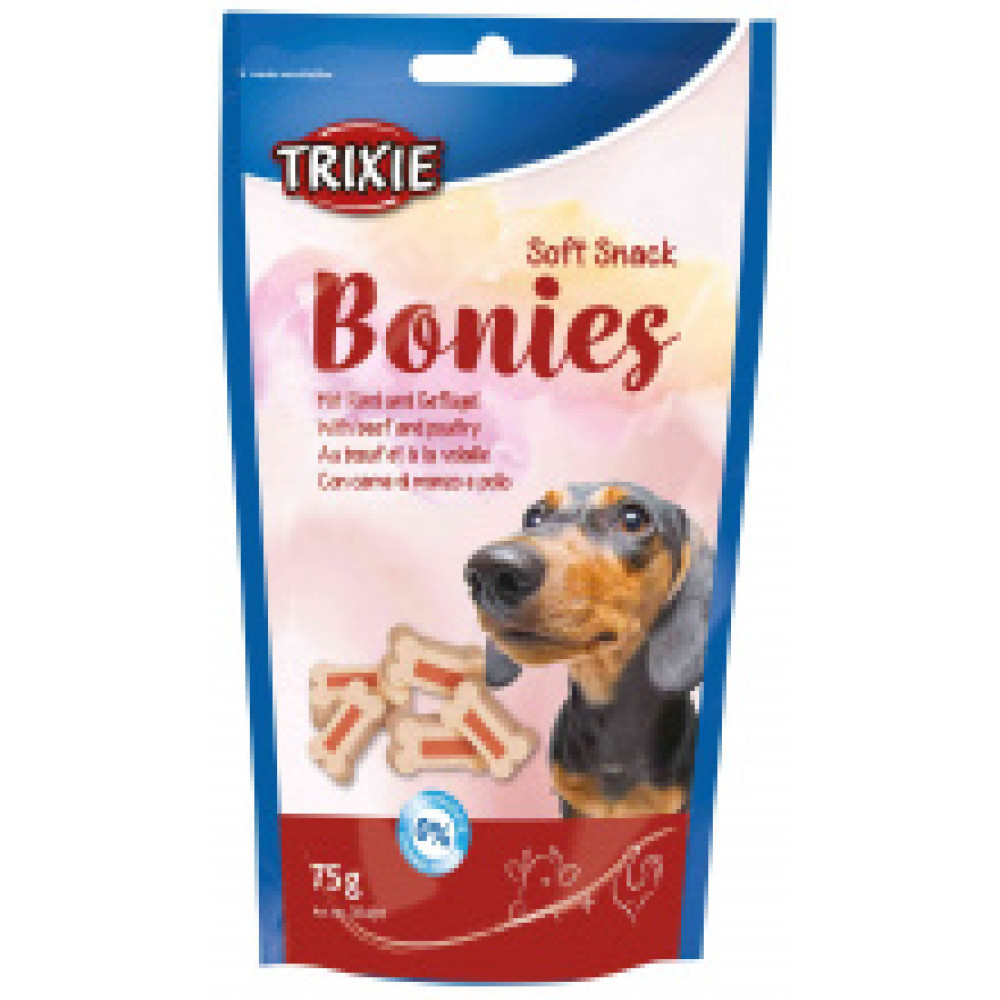 Лакомства для собак Bonies говядина, индейка 75гр  код 31491