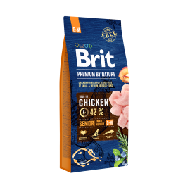 BRIT PREMIUM ADULT  Senior S-M  Брит сеньор C-М корм для собак 