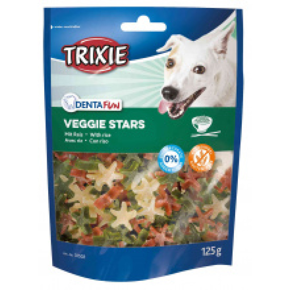 Лакоомства для собак Denta Fun Veggie Stars 125г с рисом 31502  Trixie