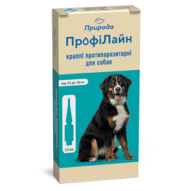 Капли на холку для собак Природа ProVET «ПрофиЛайн» от 20 до 40 кг, 4 пипетки